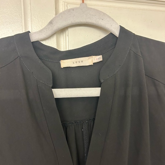 Bundle Lush Tunic Sheer Size Small black white Blouse Business Casual Work Wear - Picture 10 of 14